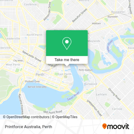 Mapa Printforce Australia
