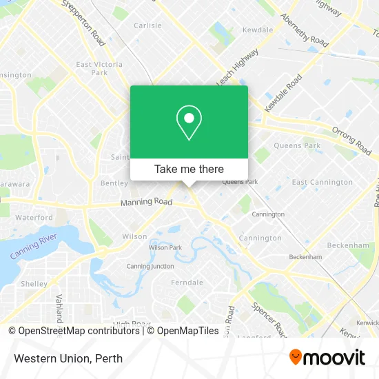 Mapa Western Union