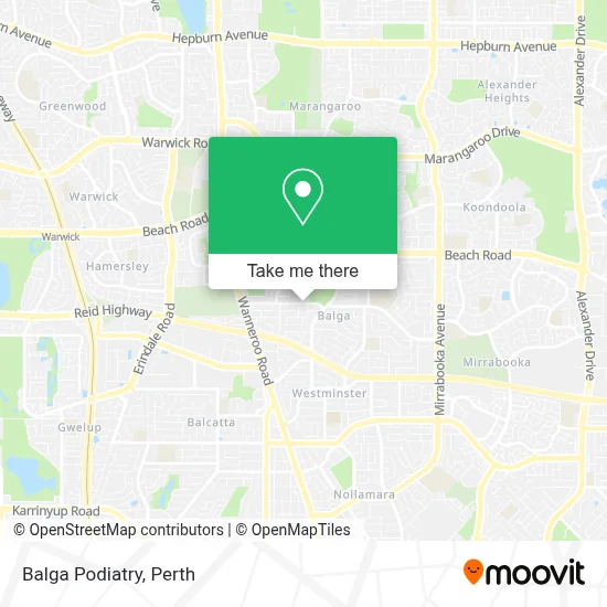 Mapa Balga Podiatry