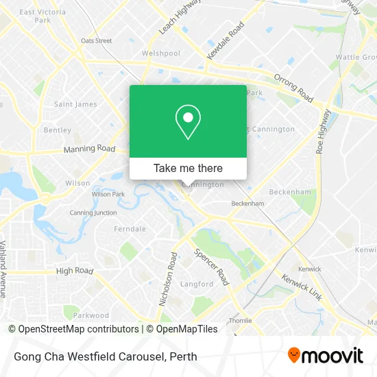 Mapa Gong Cha Westfield Carousel