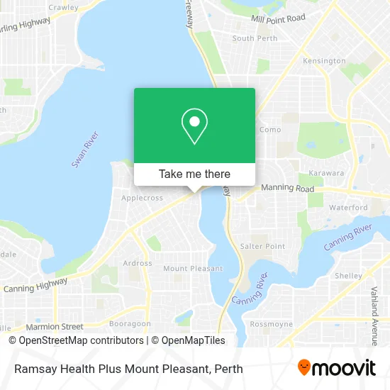 Mapa Ramsay Health Plus Mount Pleasant