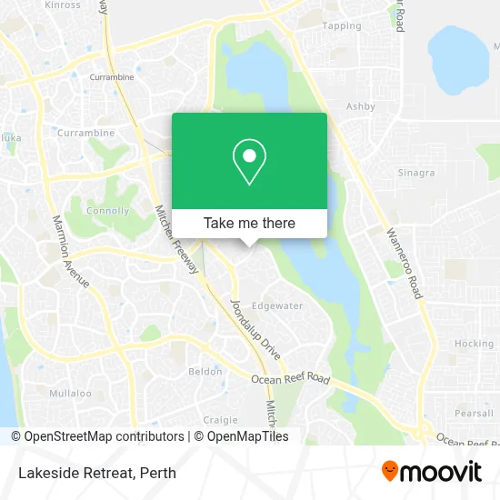 Mapa Lakeside Retreat
