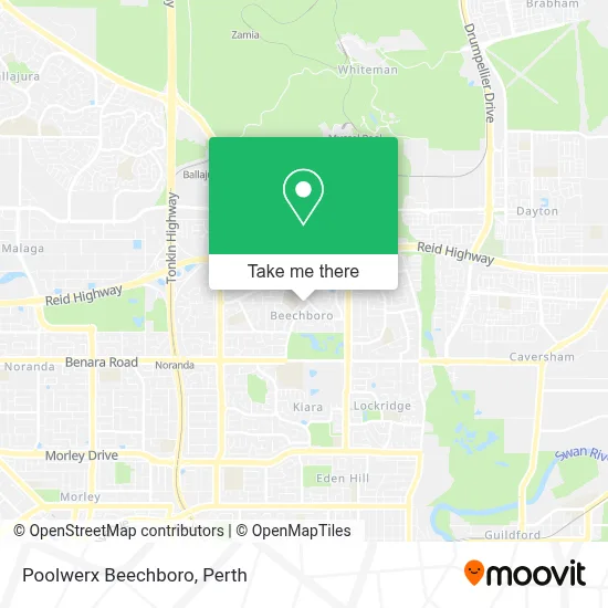 Mapa Poolwerx Beechboro