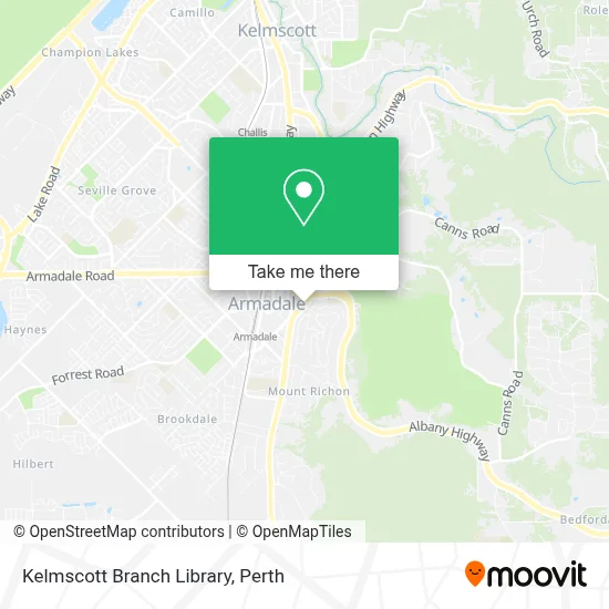 Mapa Kelmscott Branch Library