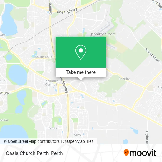 Mapa Oasis Church Perth