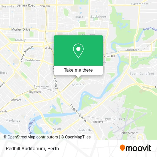 Mapa Redhill Auditorium