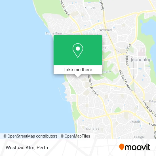 Mapa Westpac Atm