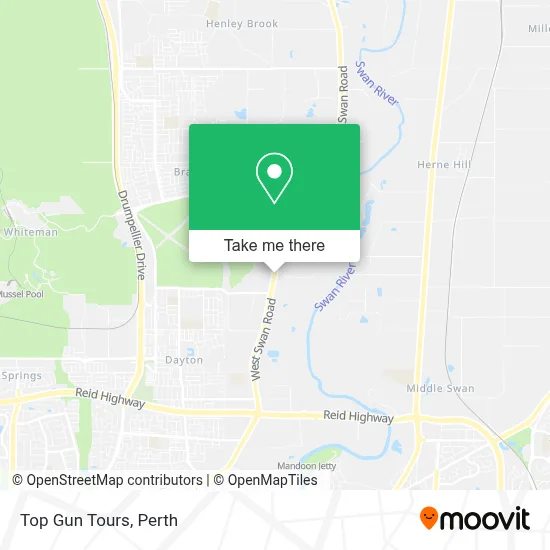 Mapa Top Gun Tours