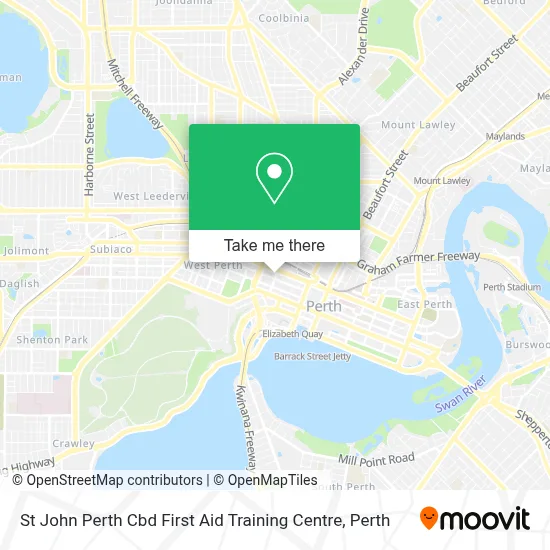 Mapa St John Perth Cbd First Aid Training Centre