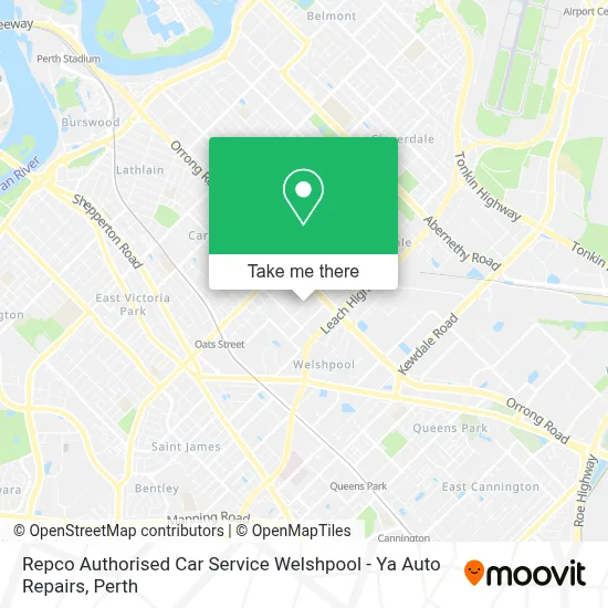 Repco Authorised Car Service Welshpool - Ya Auto Repairs map
