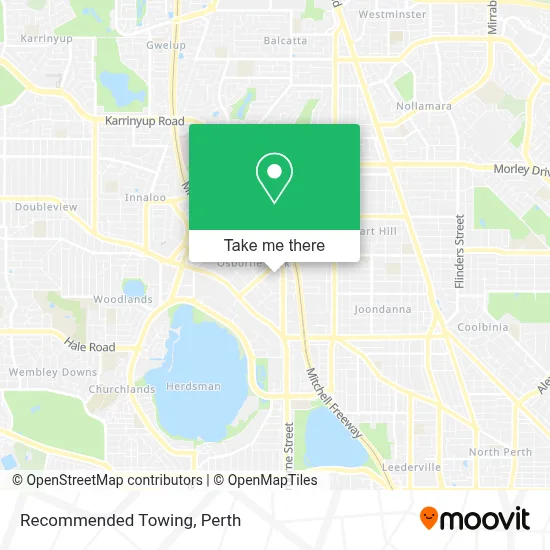 Mapa Recommended Towing