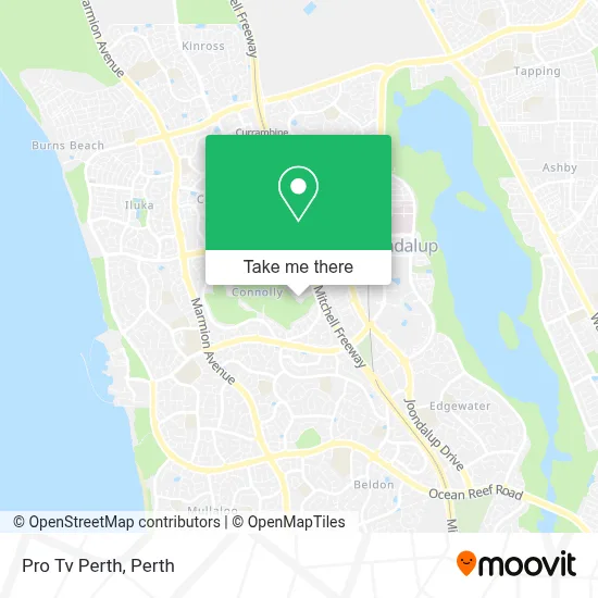 Mapa Pro Tv Perth