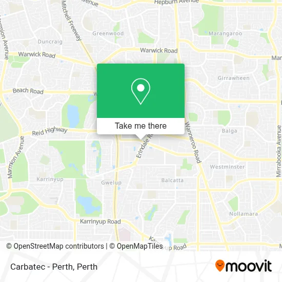 Mapa Carbatec - Perth
