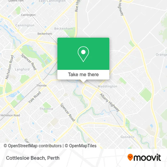 Mapa Cottlesloe Beach