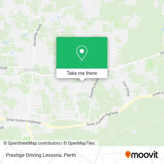 Mapa Prestige Driving Lessons