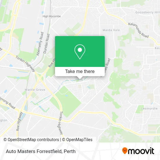 Auto Masters Forrestfield map