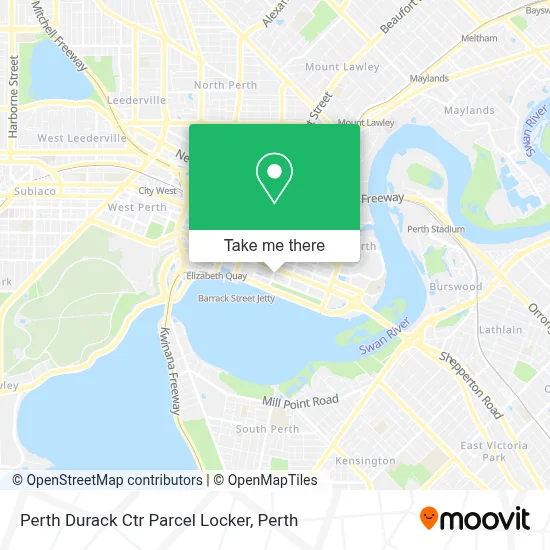Perth Durack Ctr Parcel Locker map