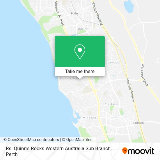 Mapa Rsl Quinn's Rocks Western Australia Sub Branch
