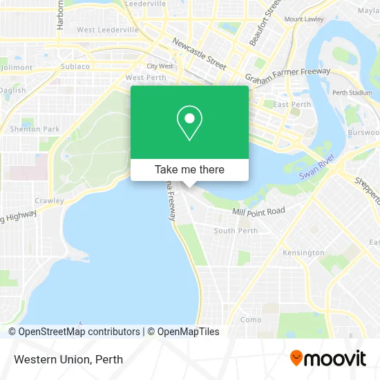 Mapa Western Union