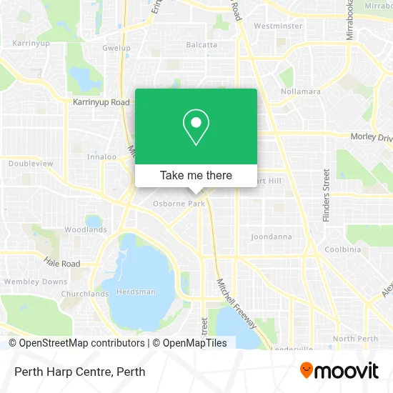 Mapa Perth Harp Centre