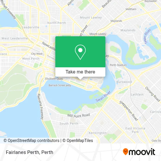 Mapa Fairlanes Perth