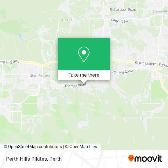 Mapa Perth Hills Pilates