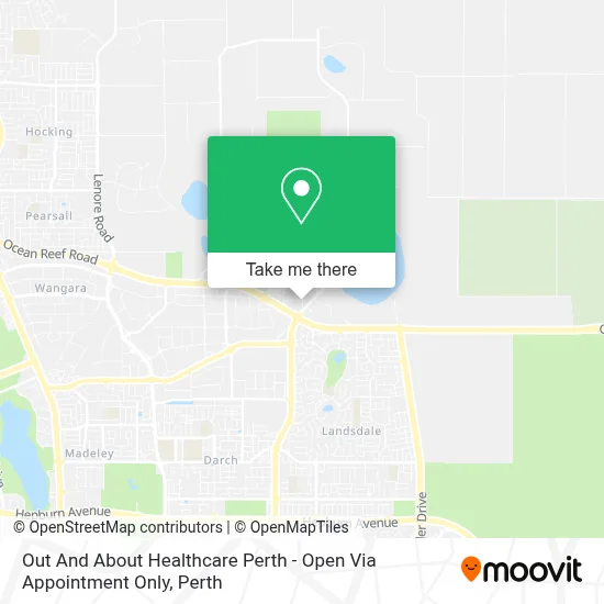 Mapa Out And About Healthcare Perth - Open Via Appointment Only