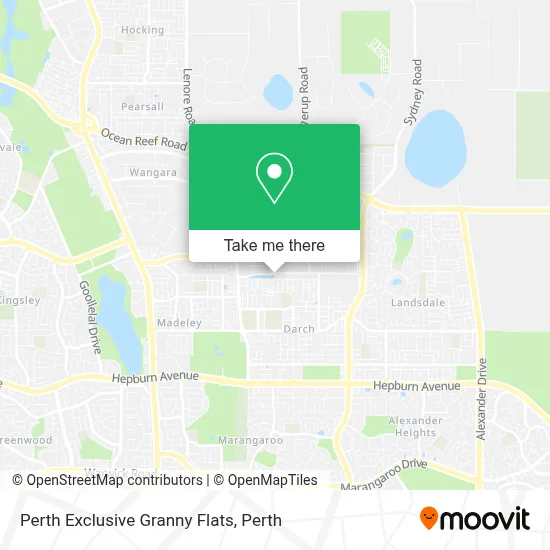 Mapa Perth Exclusive Granny Flats