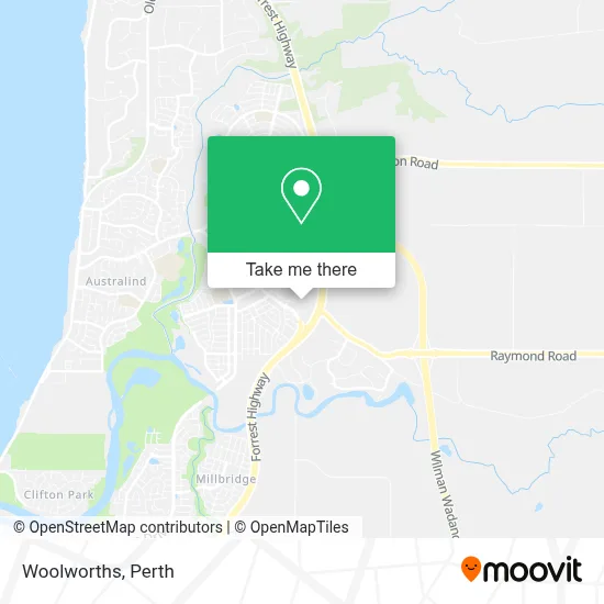 Mapa Woolworths
