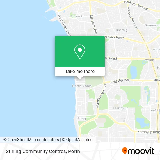 Mapa Stirling Community Centres