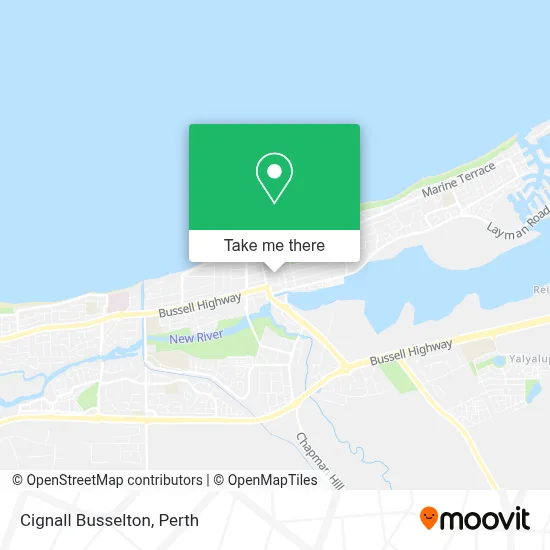 Mapa Cignall Busselton