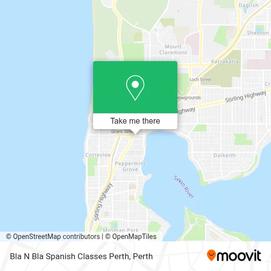 Bla N Bla Spanish Classes Perth map