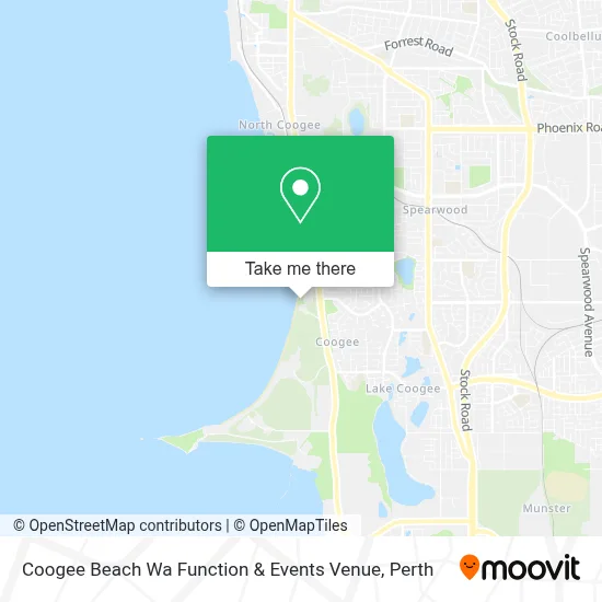 Mapa Coogee Beach Wa Function & Events Venue
