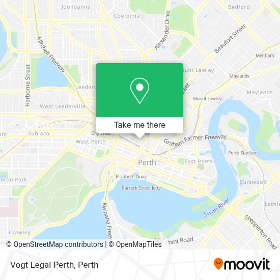 Mapa Vogt Legal Perth