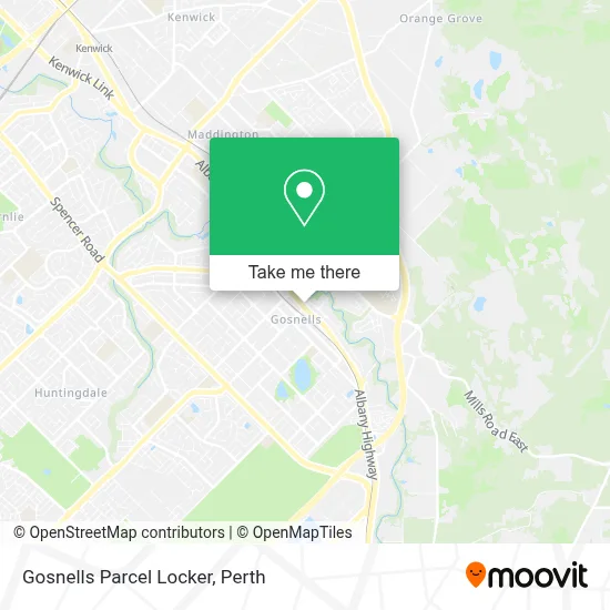 Mapa Gosnells Parcel Locker