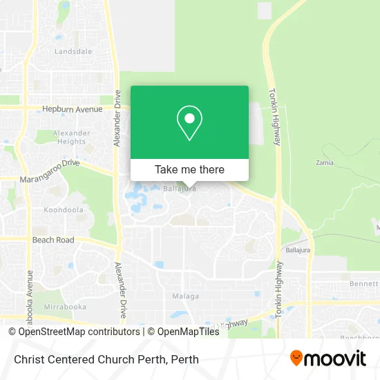 Mapa Christ Centered Church Perth