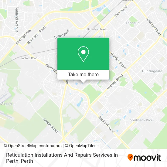 Reticulation Installations And Repairs Services In Perth map