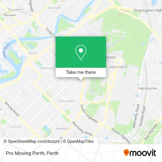 Mapa Pro Moving Perth