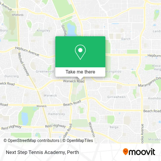 Mapa Next Step Tennis Academy