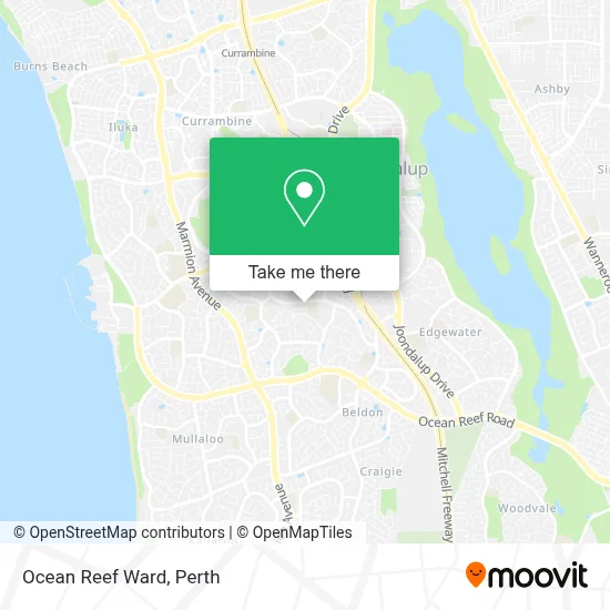 Mapa Ocean Reef Ward
