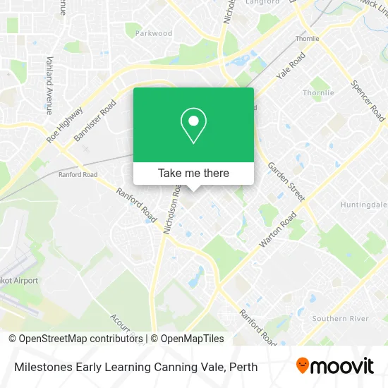 Mapa Milestones Early Learning Canning Vale