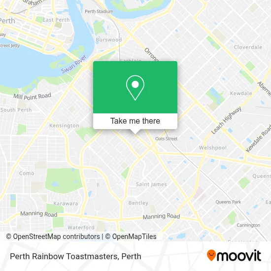Mapa Perth Rainbow Toastmasters