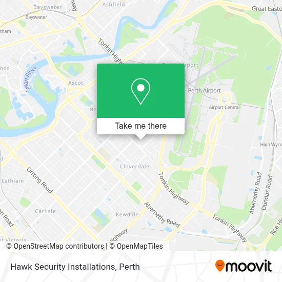 Mapa Hawk Security Installations