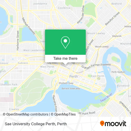 Mapa Sae University College Perth