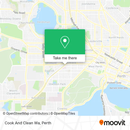 Cook And Clean Wa map
