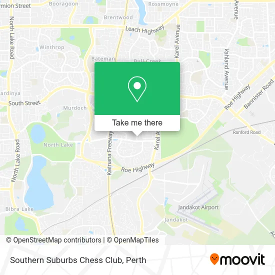 Mapa Southern Suburbs Chess Club