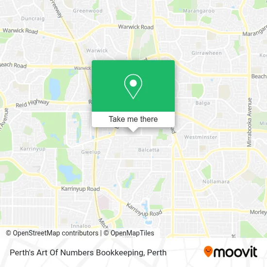 Mapa Perth's Art Of Numbers Bookkeeping