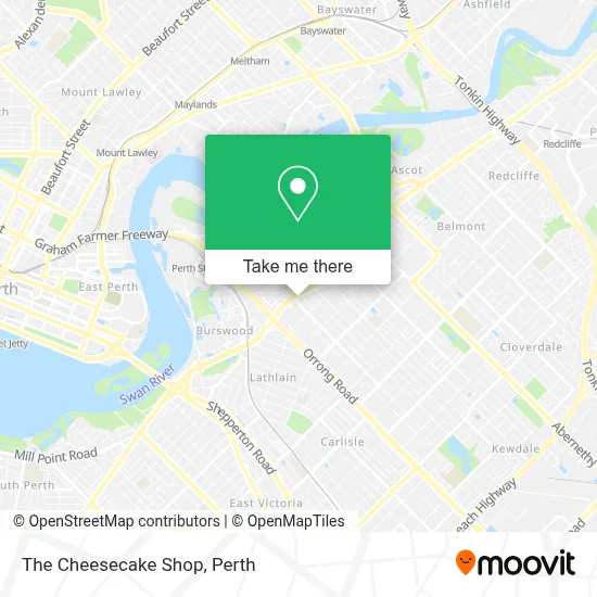 Mapa The Cheesecake Shop