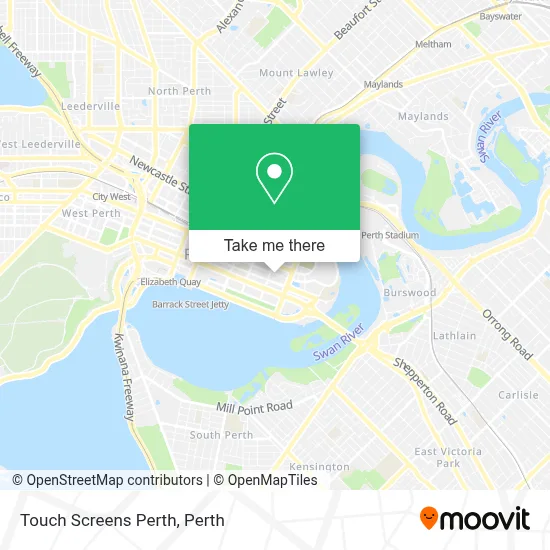 Mapa Touch Screens Perth