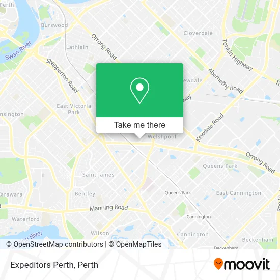 Mapa Expeditors Perth